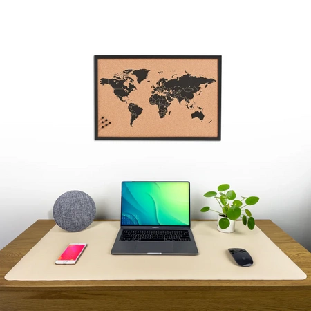 Mata ochronna na biurko pod klawiaturę i myszkę na stół 90x45 cm - brązowa i beżowa