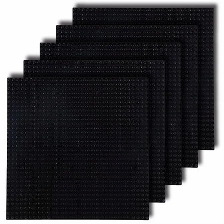 CONSTRUCTION PLATES for LEGO bricks 32x32 XL creative SET of 5 pieces black