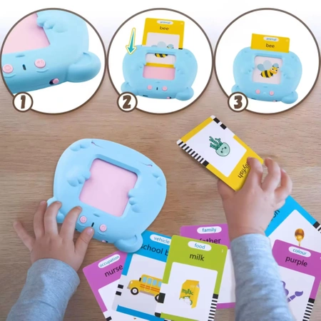 Educational card reader for LEARNING POLISH-ENGLISH 112 cards 224 words