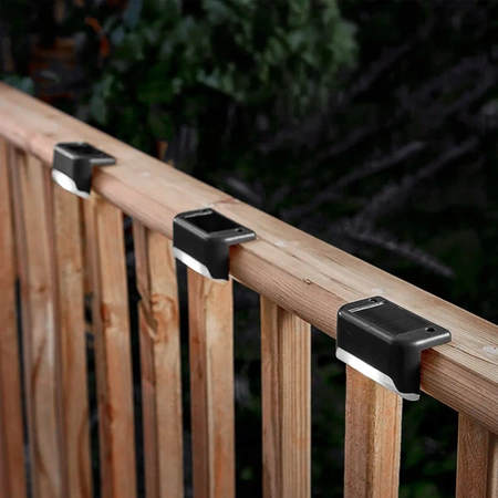 Solar lamp for stairs, LED garden lighting, SET of 4, dusk sensor