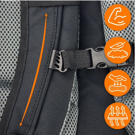 TURISTICKÝ TREKINGOVÝ HORSKÝ BATOH 25L PÁNSKÝ DÁMSKÝ SILNÝ DO HOR ČERNÝ