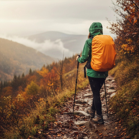 TOURIST BACKPACK TREKKING MOUNTAIN 40L MENS WOMENS STRONG FOR HIKING BLACK