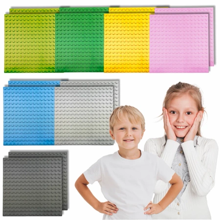 STAVEBNÍ DESKY pro LEGO Duplo kostky 16x16 kreativní BAREVNÁ SADA 14 kusů