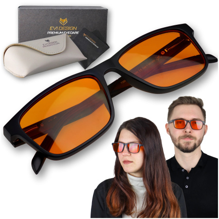 Computer Glasses Blocking 99% Blue Light, Anti-Blue Light, Black Case