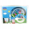 PEPPA PIG Breakfast Set with Microwave-Safe Dinnerware - Plate, Bowl, Cup, Spoon, and Fork