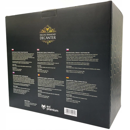 Karafa na whisky se skleničkami EVI PREMIUM Diamond - dárková sada