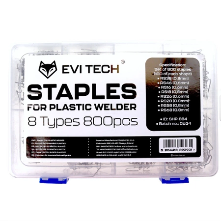 STAPLES FOR WELDING Plastic Welder TIPS for Soldering Iron 800 pieces + CASE
