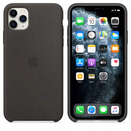 Original APPLE iPhone 11 Pro Silicone Case - Black (Black) - MWYN2ZM/A
