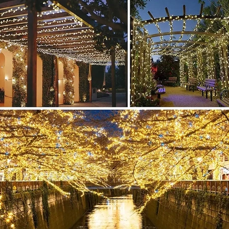 LED LIGHT CURTAIN 3x3 300 CHRISTMAS TREE LIGHTS WARM GARLAND XXL