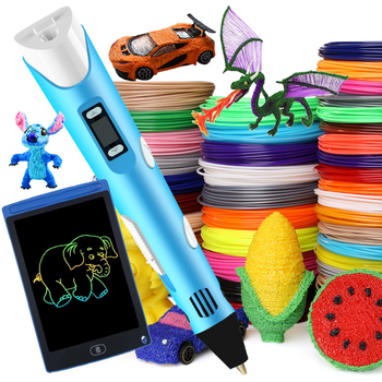 3D PEN magic printer pen for children + 100m CARTRIDGE + TABLET FREE - blue