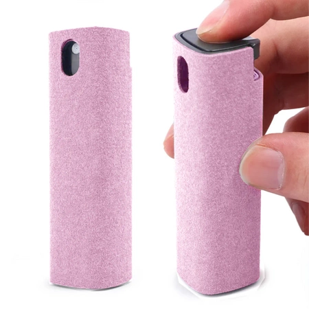 Čisticí sada pro telefon, přenosný čistič obrazovky, 2v1 sada, růžová barva