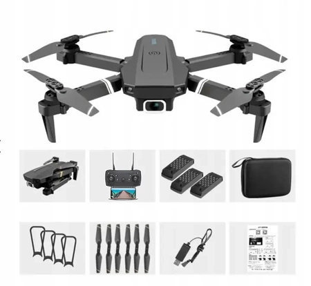 Dron EVI E90 PRO kamerový 4K HD WIFI toy, hover, dosah 250m + 3 baterie (3x20 min)