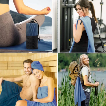 RĘCZNIK Z MIKROFIBRY SZYBKOSCHNĄCY MIĘKKI SIŁOWNIA PLAŻA BASEN 180x90 cm