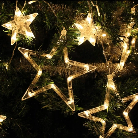 Star light curtain 138 LED 2.5 m garland decoration Christmas lights