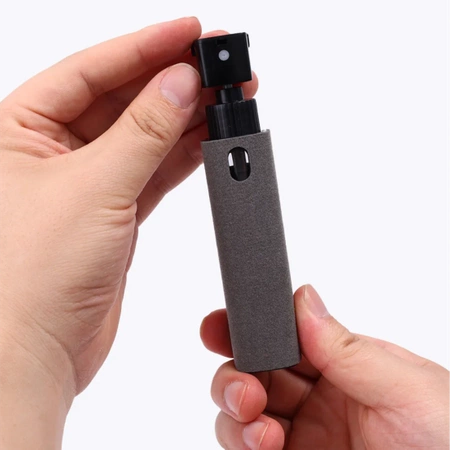 Čisticí sada pro telefon, přenosný čistič obrazovky, 2v1 sada, šedá barva