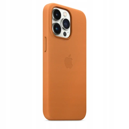 Originální kůží obal pro APPLE iPhone 13 Pro - Hnědá (Golden Brown) - MM193ZM/A