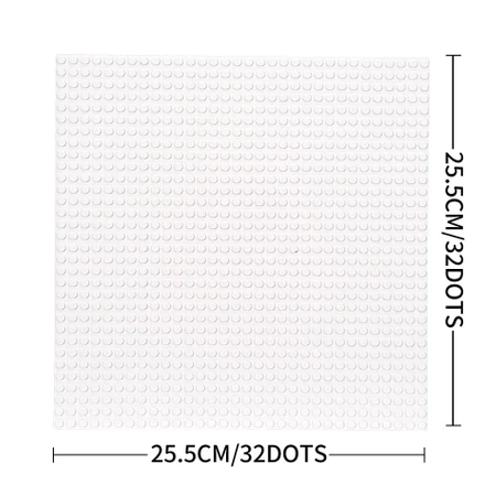 Duża PŁYTKA KONSTRUKCYJNA do klocków LEGO Standard 32x32 kreatywna podstawka biała