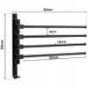Towel rail, bathroom handle, movable, LOFT black