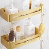 2x EVI HOME Loft Bathroom Shelf Hanging - Gold