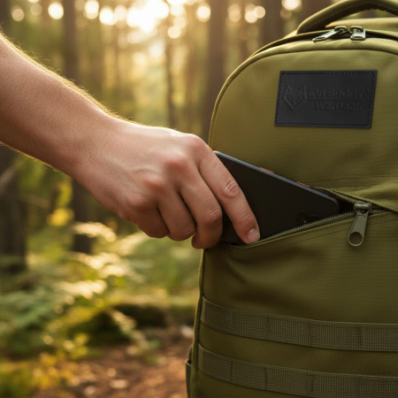 VOJENSKÝ TAKTICKÝ BATOH TURISTICKÝ SPORTOVNÍ TREKINGOVÝ DO HOR - ARMY GREEN