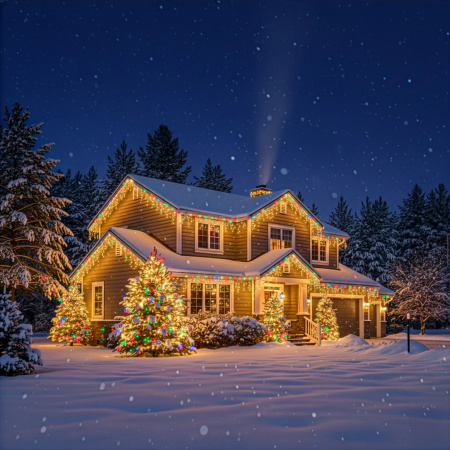 OUTDOOR CHRISTMAS LIGHTS 500 LED CHRISTMAS LIGHTS FOR CHRISTMAS TREE 35m XXL - MULTICOLOR