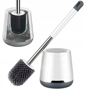 Anti-bacterial silicone toilet brush