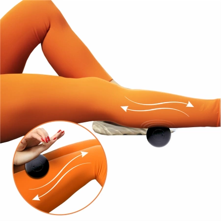 Massage Ball ROLLER, HARD silicone, LACROSSE ball - POINT MASSAGER