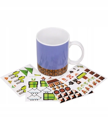 SUPER MARIO Bros Do It Yourself (Build A Level) mug with stickers