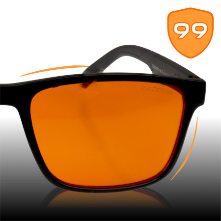 Computer Glasses Blocking 99% Blue Light, Anti-Blue Light, Black Case