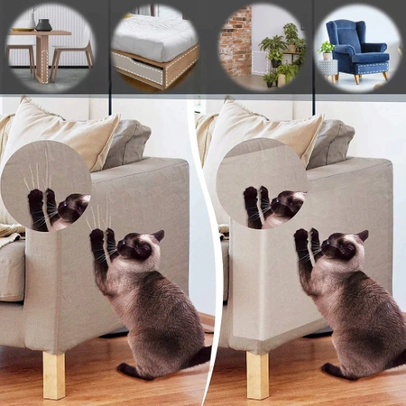 2x protective foil sticker for furniture, cat scratching post - 43.5 x 30.5 cm (XL)
