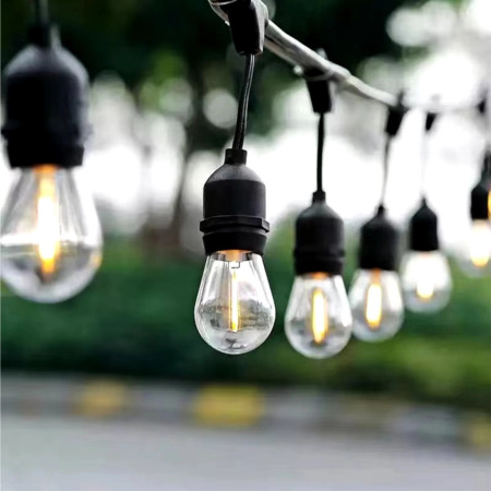 GIRLANDA ŚWIETLNA OGRODOWA Zewnętrzna 20M Żarówki 20+2 LED Lampki do 60m