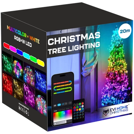 Christmas decorative lights, colorful, CONTROLLED BY PHONE BT, 200 LED, 20M + APP