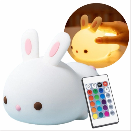 Sweet Rabbit night light for children - RGB LED lamp + TIMER + PILOT