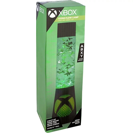 XBOX lávová lampa, noční světlo, dekorativní - zelená 33cm