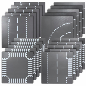 CONSTRUCTION PLATES for LEGO bricks 32x32 XL creative SET of 20 pieces ROAD