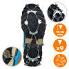 HIKING SHOE GRIPPERS ANTI-SLIP CHAINS TREKKING SPIKES WITH CASE - 37-40 CRAMPONS PREMIUM