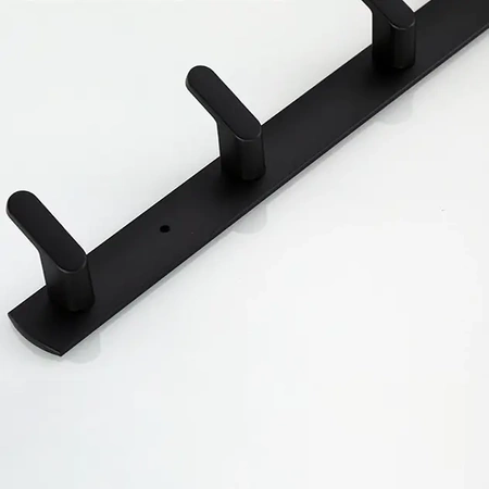 EVI HOME bathroom hanger with handles, towel hooks - black