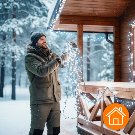 OUTDOOR CHRISTMAS LIGHTS 500 LED CHRISTMAS LIGHTS FOR CHRISTMAS TREE 35m XXL - COLD