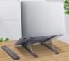 Kovový skládací stolek na notebook, stojan na tablet s krytem - černý