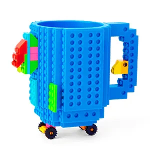 Creative LEGO Brick Mug with Starter Kit - Blue