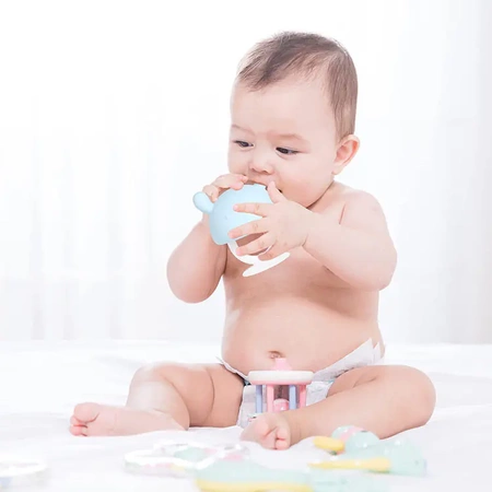 Gryzak logopedyczny - grzybek Teether mashroom zabawka sensoryczna różowa