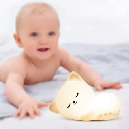 Dětská noční lampička Sweet Kitty - RGB LED lampička + ČASOVAČ + PILOT