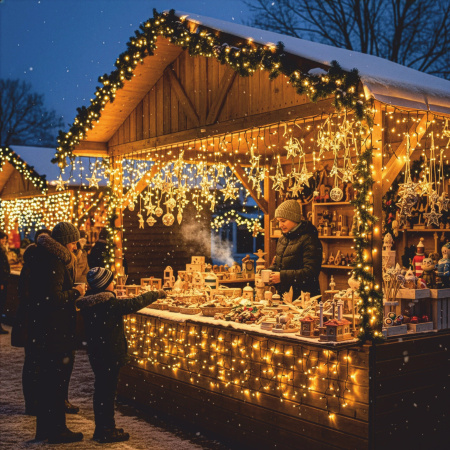 LAMPKI ZEWNĘTRZNE 500 LED SOPLE 24m GIRLANDA Świąteczna Kurtyna Świetlna ciepłe