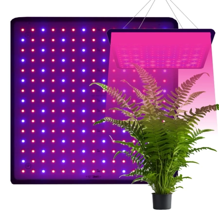 Lampa do wzrostu UV roślin wisząca uprawa roślin PANEL linki 225 LED SLIM