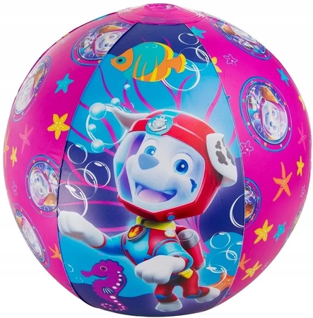 PSI PATROL Beach Ball - Large 30cm Pink with Characters Skye, Marshall and Chase