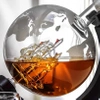 Whisky decanter with glasses EVI PREMIUM Globe Ship - gift set