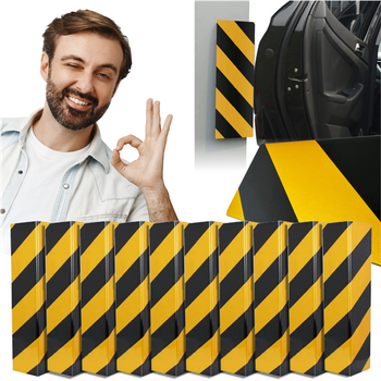 PROTECTIVE CORNER BUMP for garage wall, parking mat, 50x20x1.5cm - set of 10
