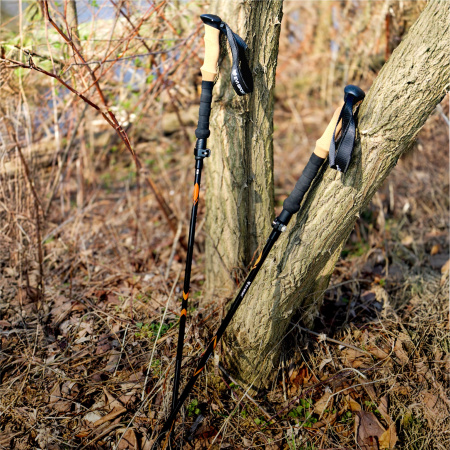 KIJE TREKKINGOWE Składane Regulowane Kijki do Chodzenia NORDIC WALKING Góry | ALUMINIOWE