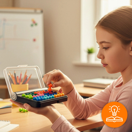 LOGICKÁ HRA HLAVOLAM IQ PUZZLE SKLÁDAČKA 6+ DESKOVÁ CESTOVNÍ 120 ÚKOLŮ