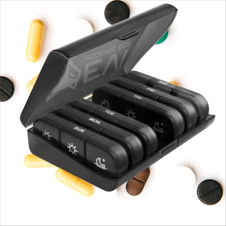 Pill Organizer Medication Box 7 Days x 3 Times a Day